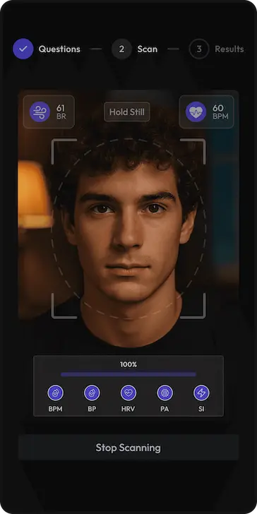 Vitals AI Scan interface