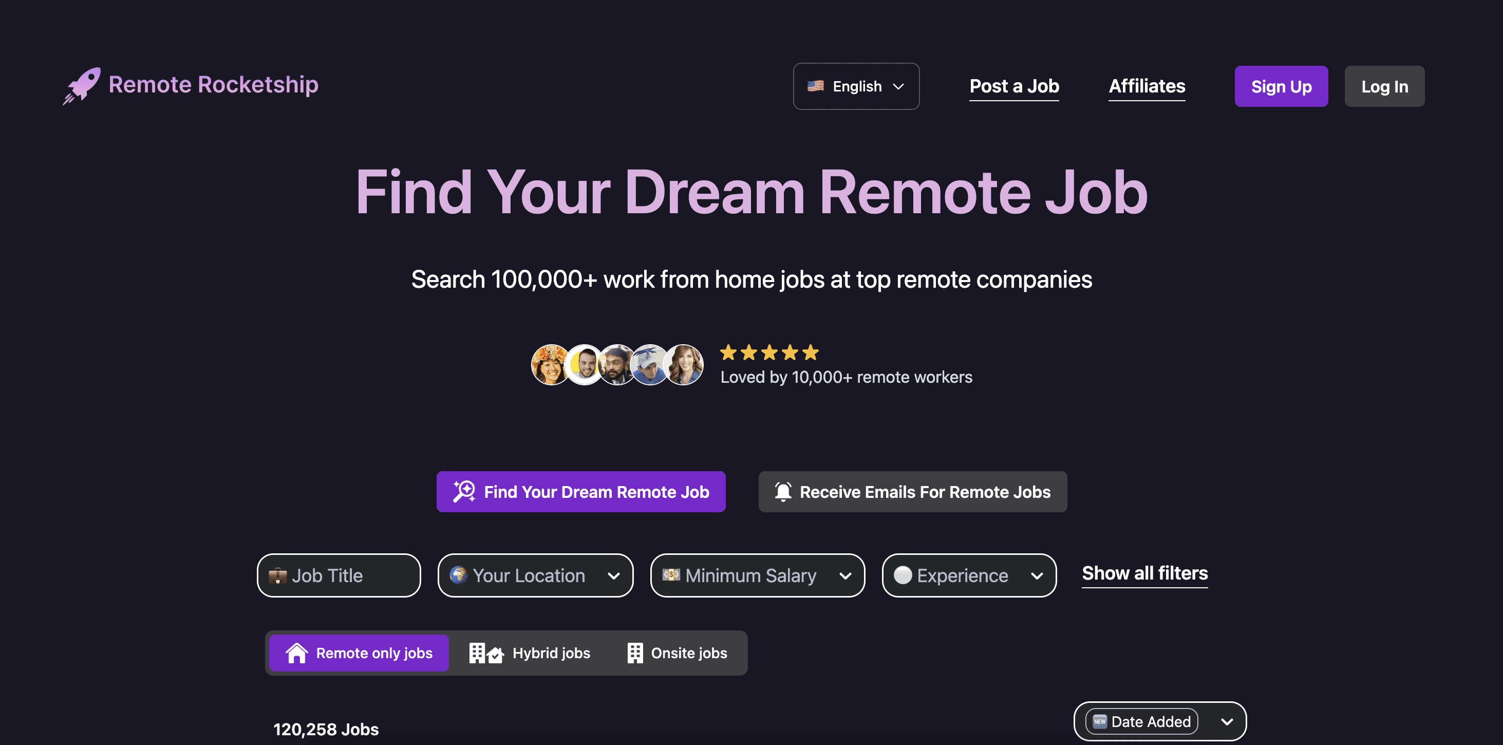 Remote Rocketship homepage