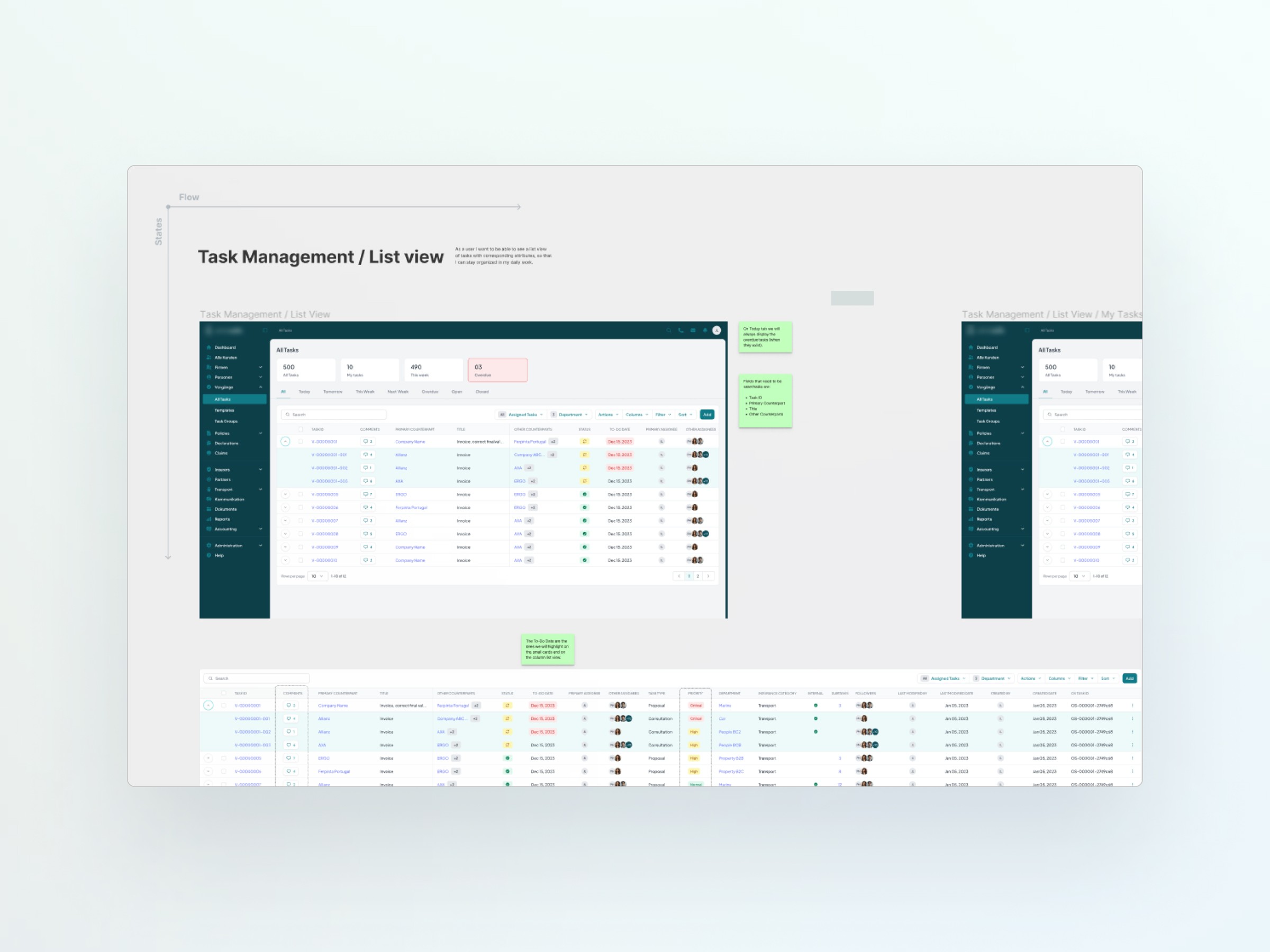 Task management CRM - Product Design