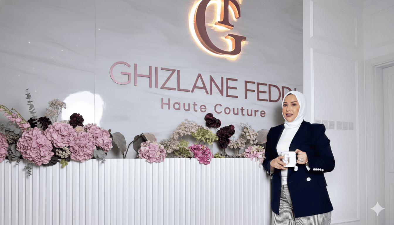 Woman in the blue jacket