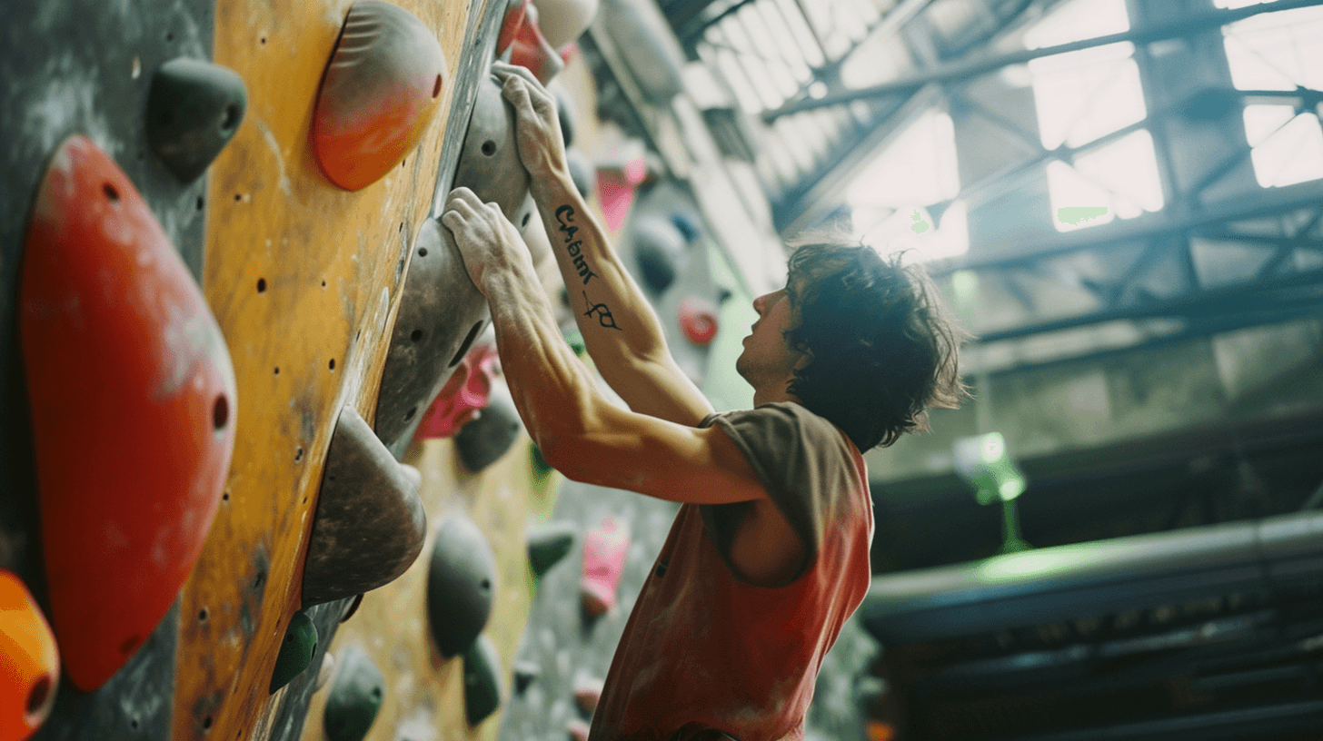 Individual performing climbing for cardio and core strength