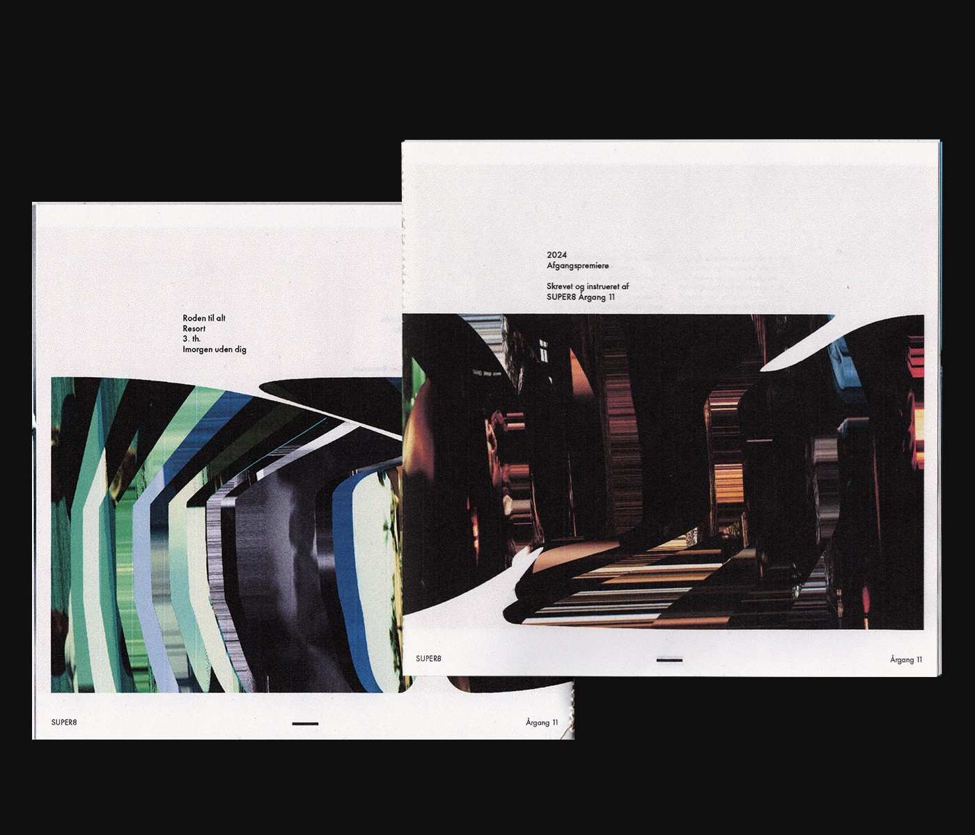 SUPER8 booklet design — interior spread by Kjære Niko