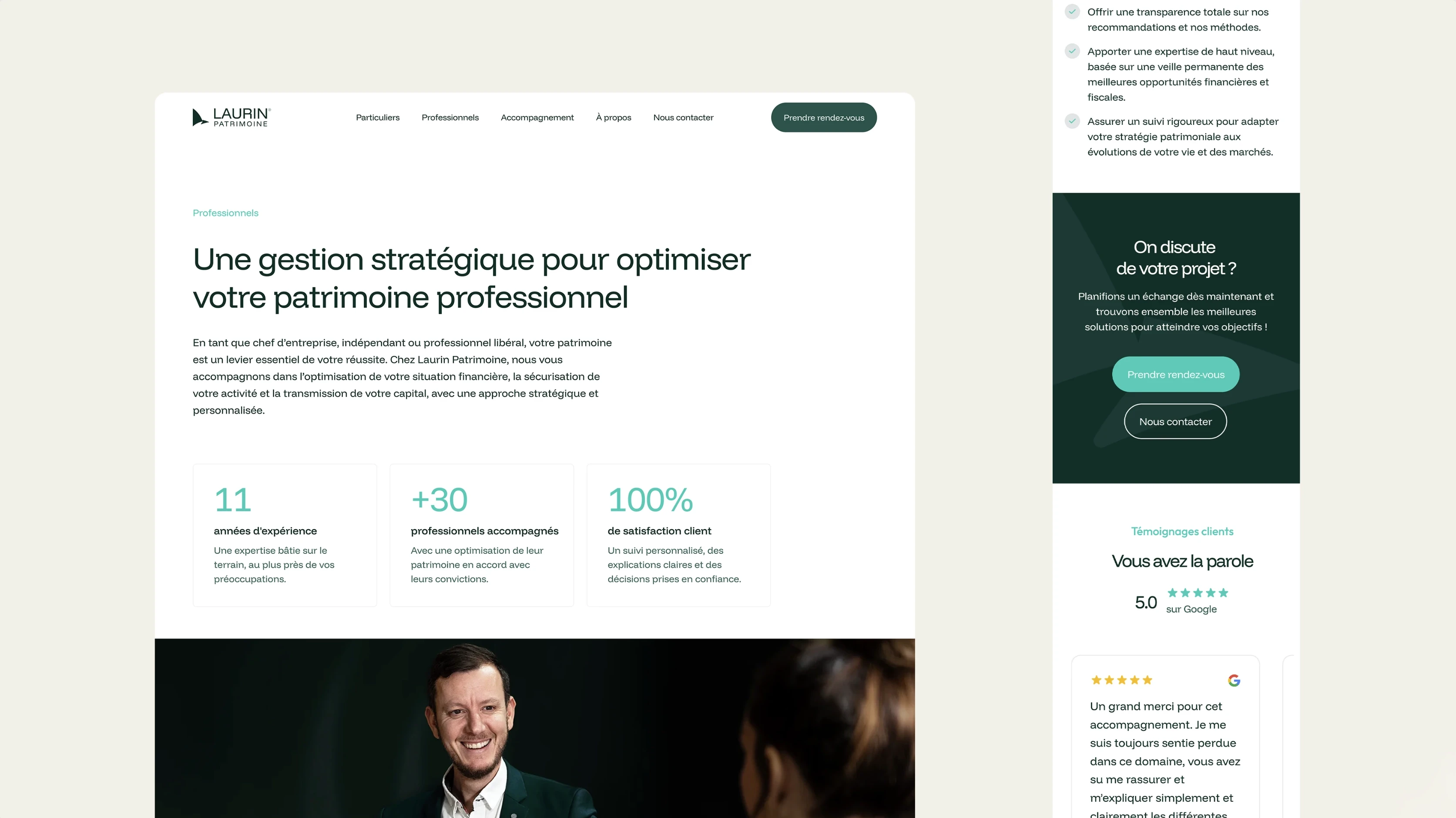 Exemple de maquette de site web responsive et ergonomique concue par le studio digital expone.