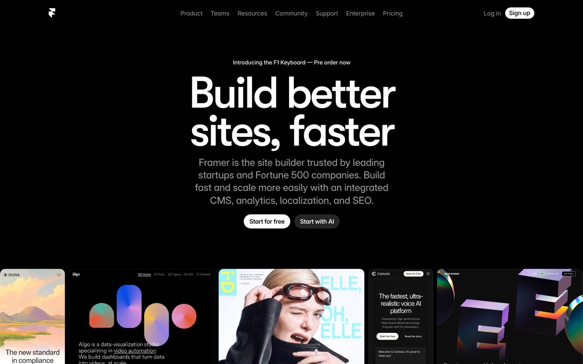 Best No Code SaaS Landing Page with Framer