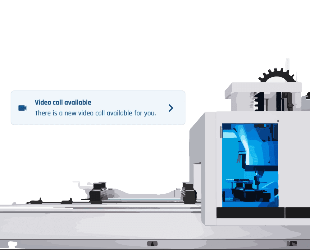 Eine illustrierte CNC Maschine als HIntergrund