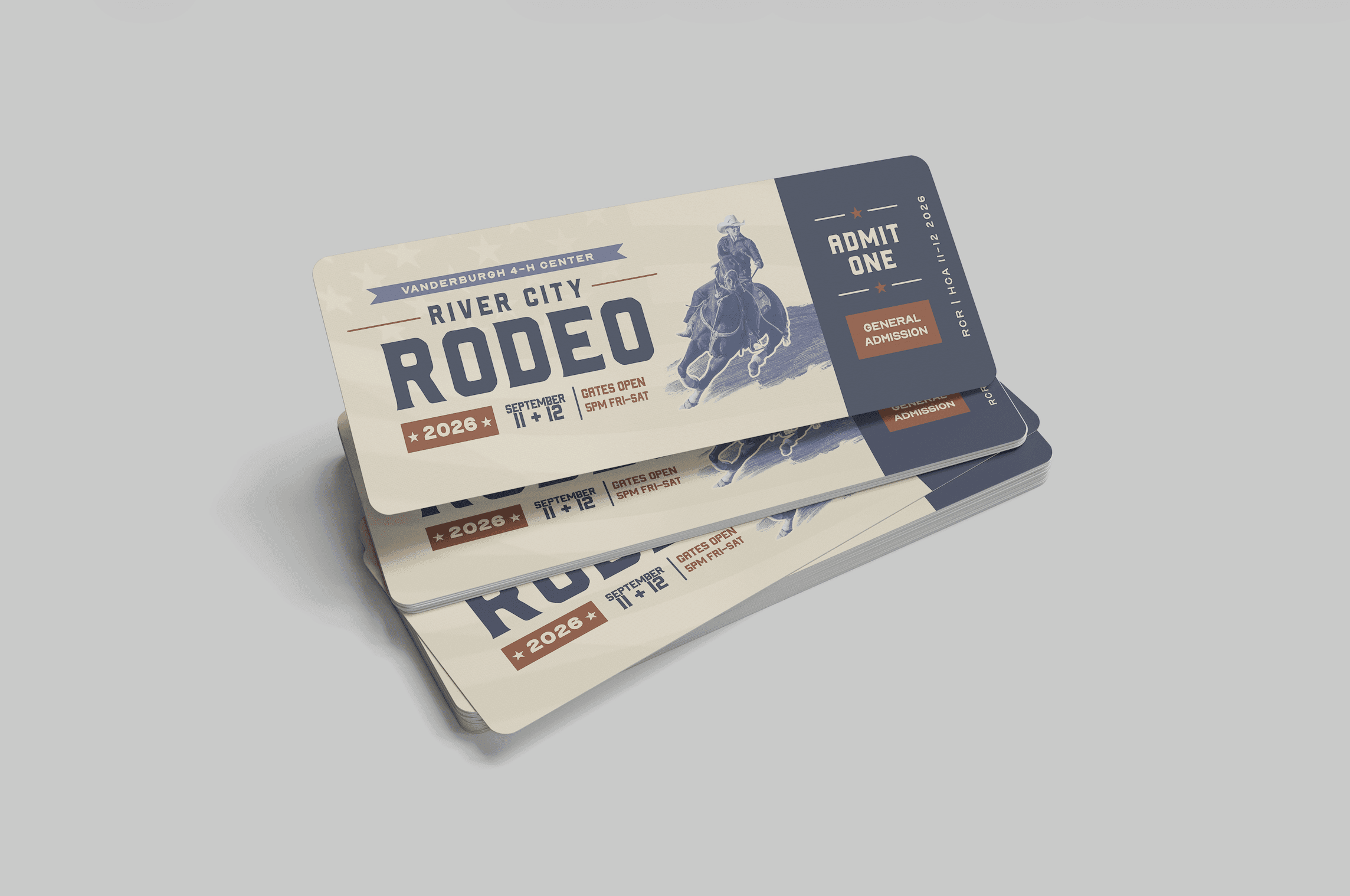mockup of river city rodeo 2026 tickets