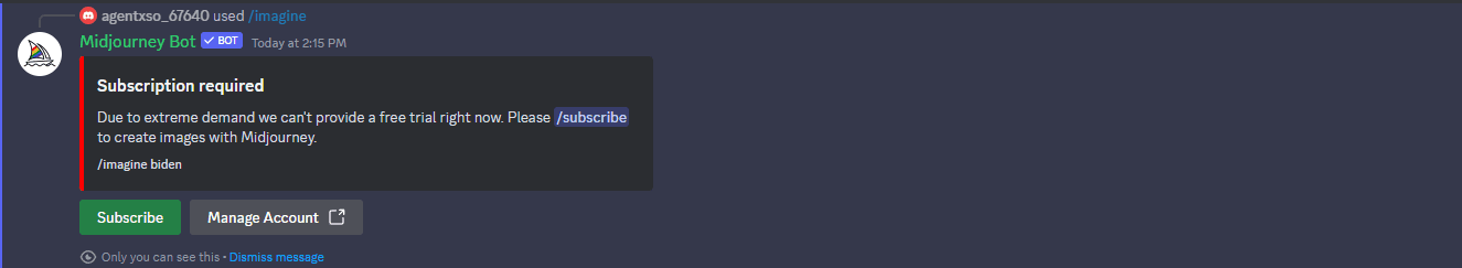 Midjourney chatbot