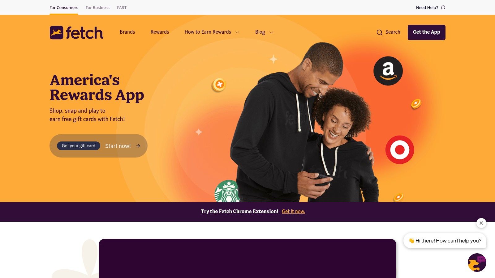 Fetch rewards app interface showing offers