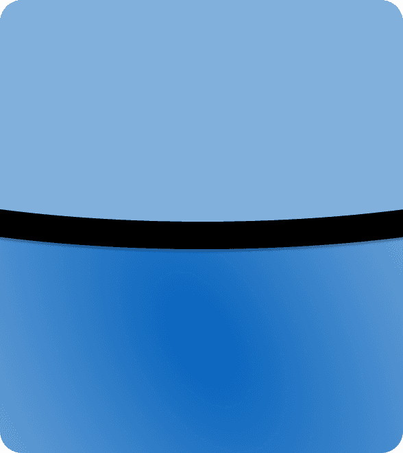 Blue background card with a black stripe