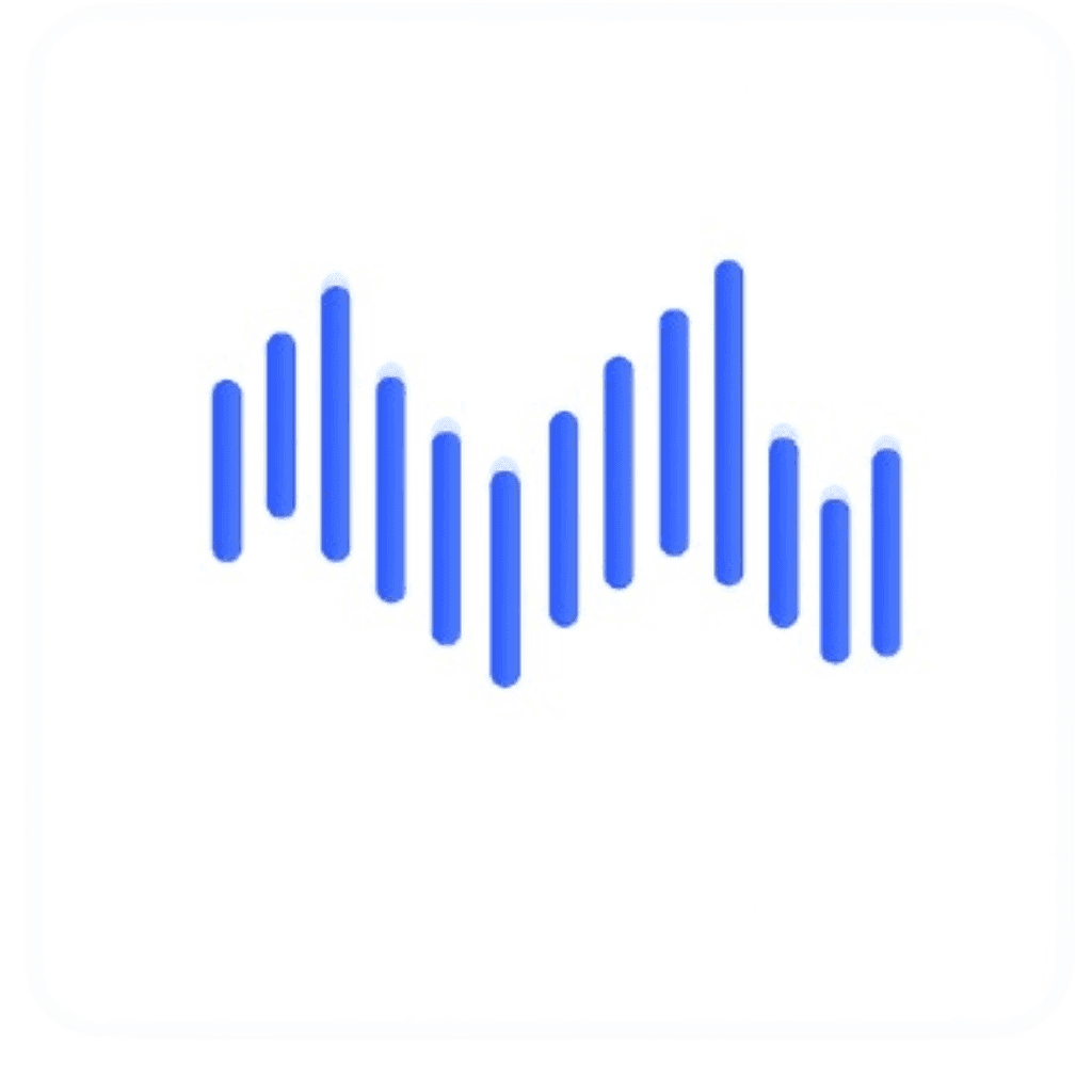 Blue bar chart for performance tracking.