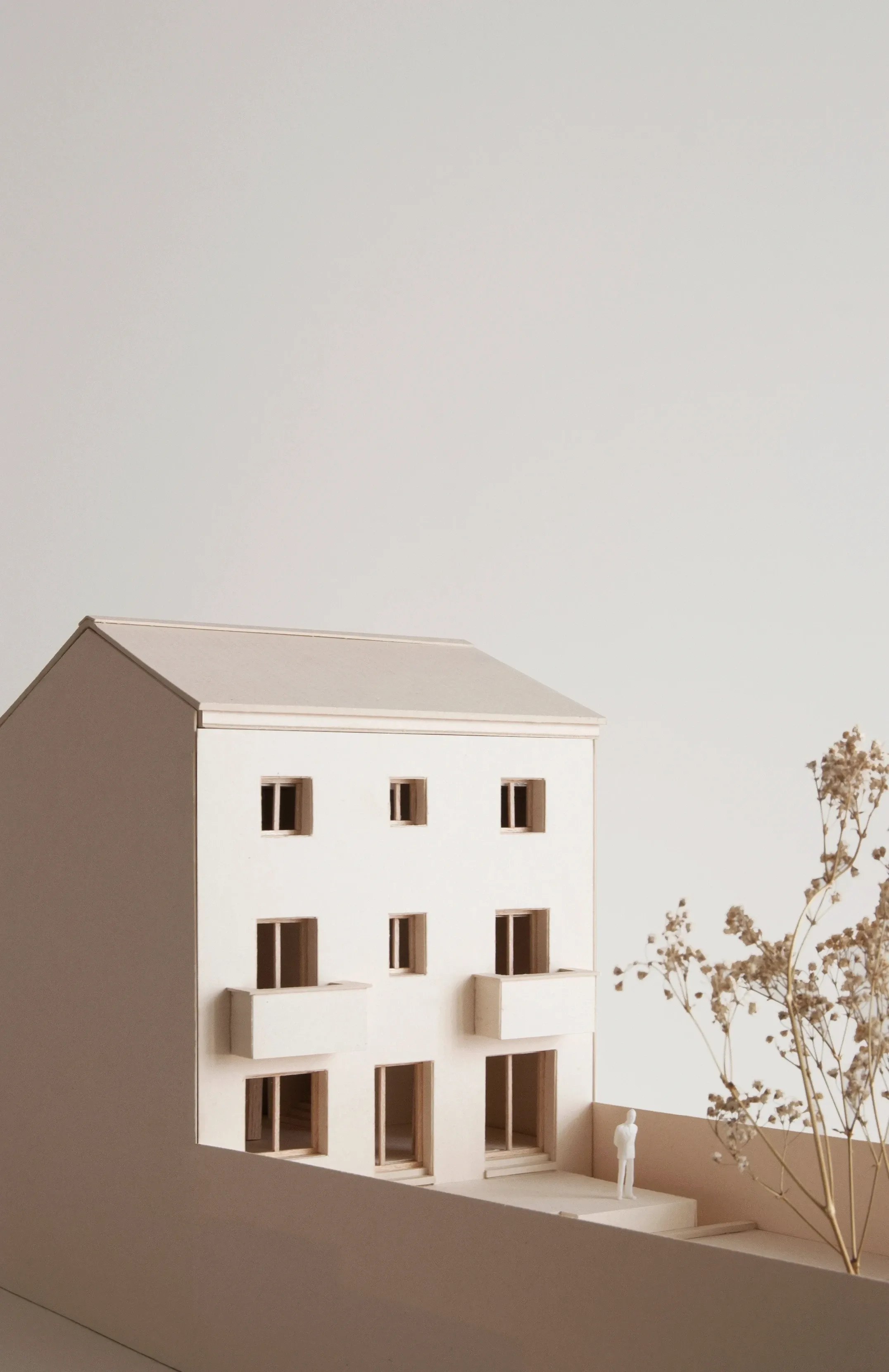 Minimal white house