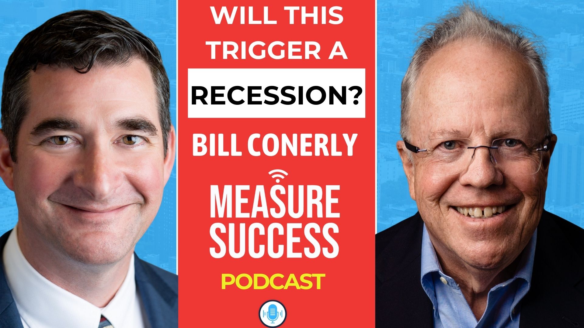 Three colleagues smiling and chatting together in a studio setting.