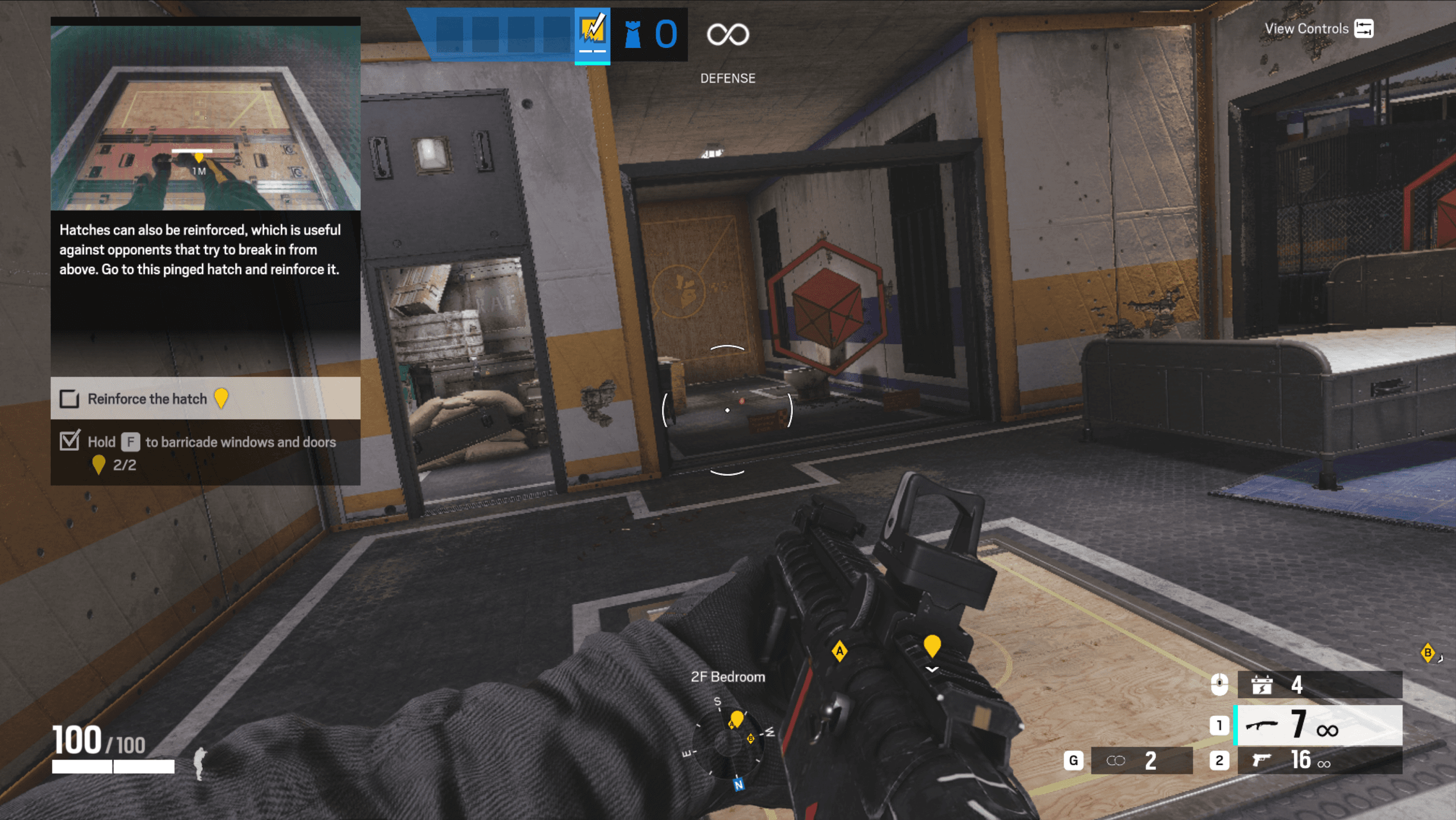 Image of player completing an objective in Tutorials