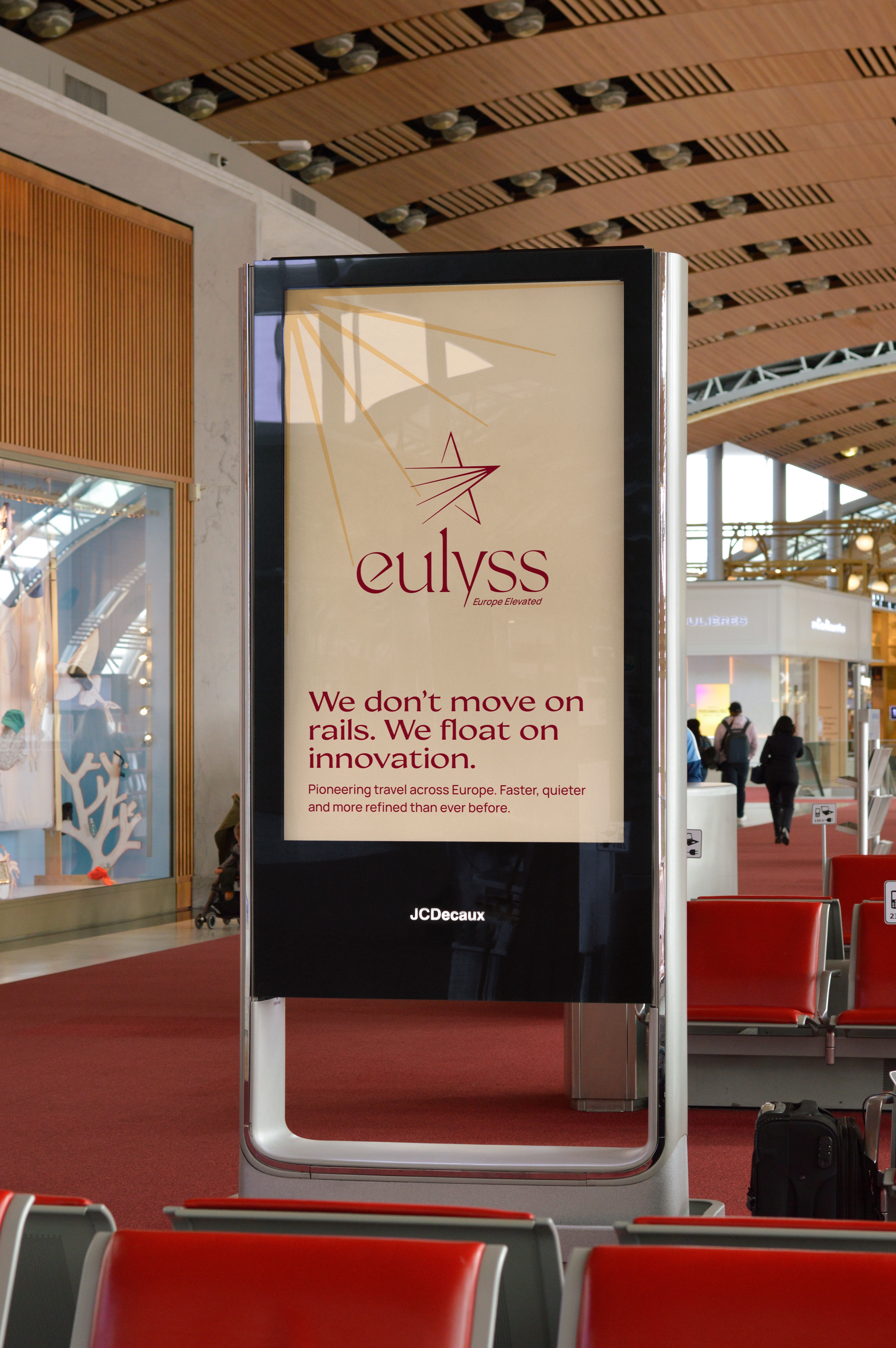 Branded out of home sign for high speed train brand Eulyss