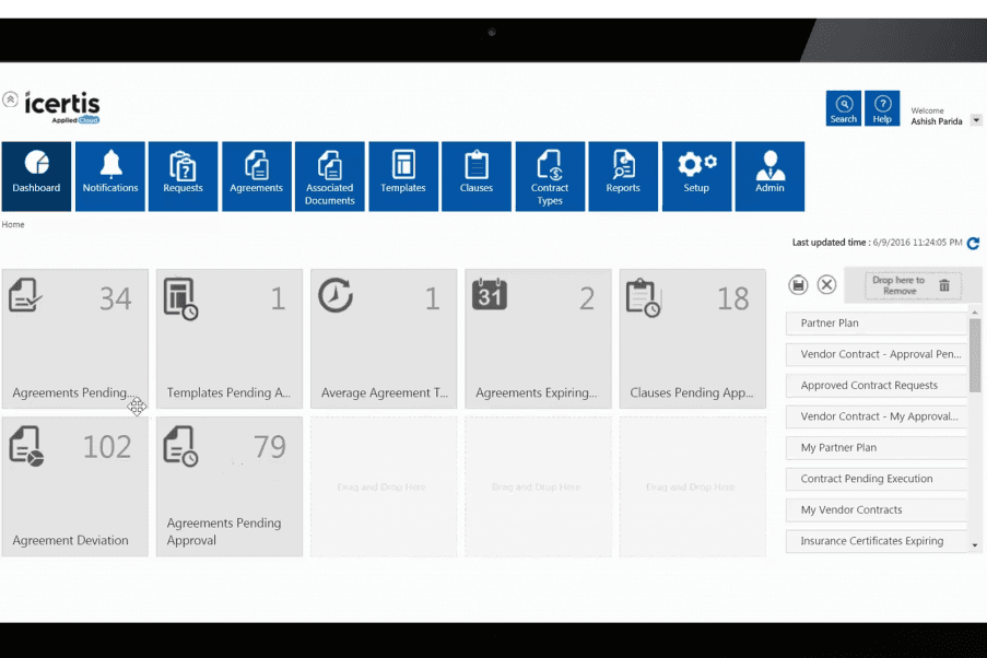 Icertis Platform Screenshot