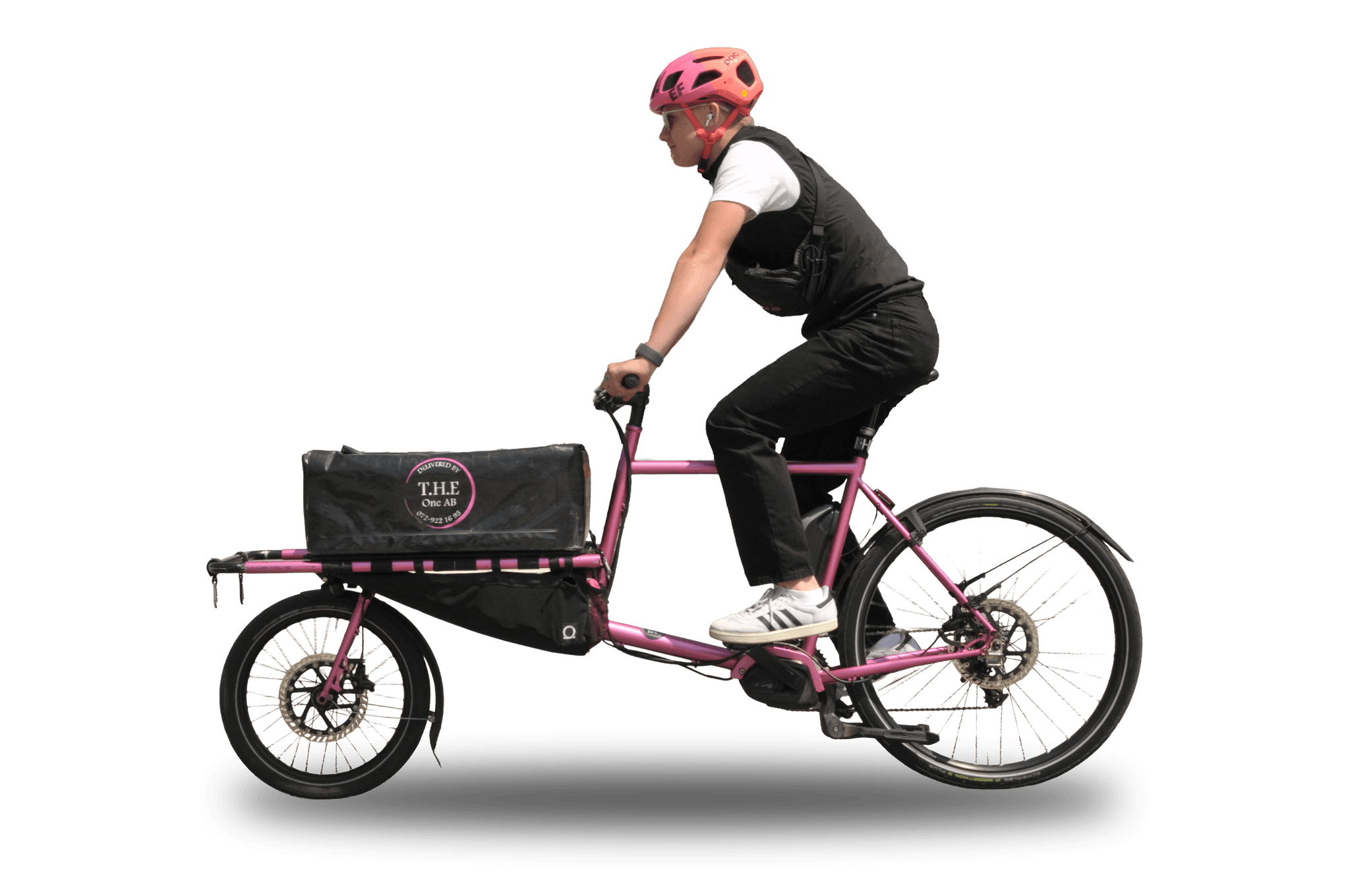 Cykel bud miljövänlig cykelleverans transport