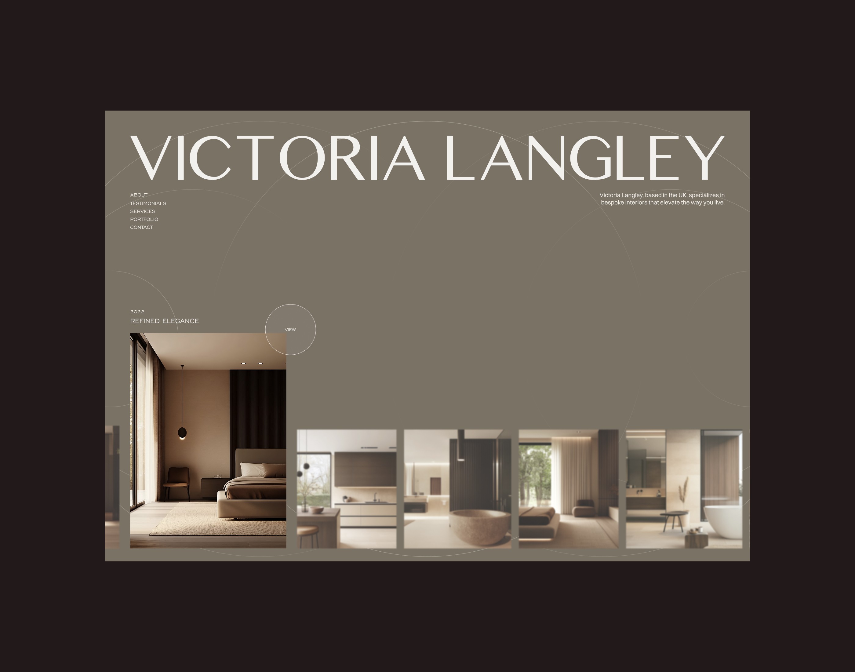 website design for an interior design studio