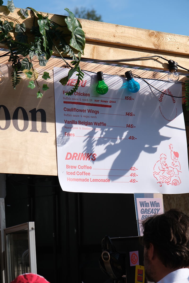 Greasy Spoon food and drinks menu at Rosendal