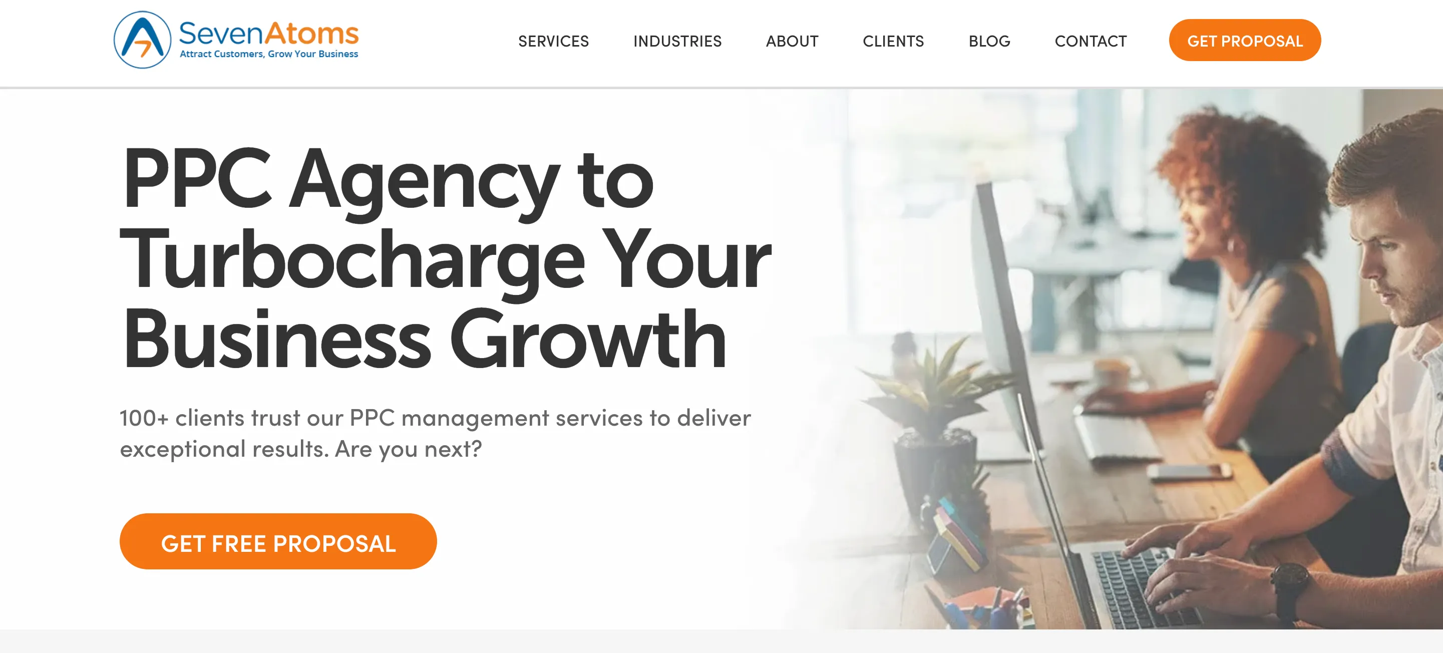 SevenAtoms agency homepage