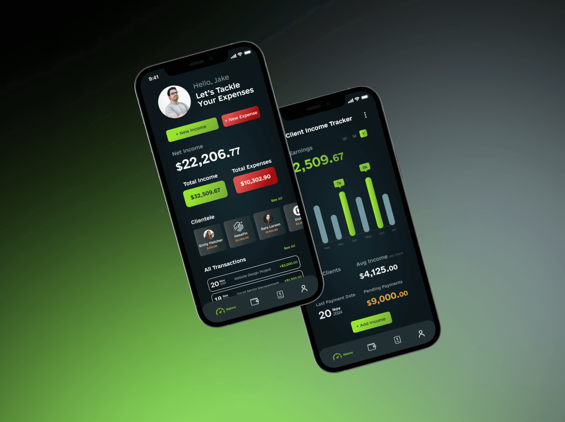 Three iPhones displaying a banking app