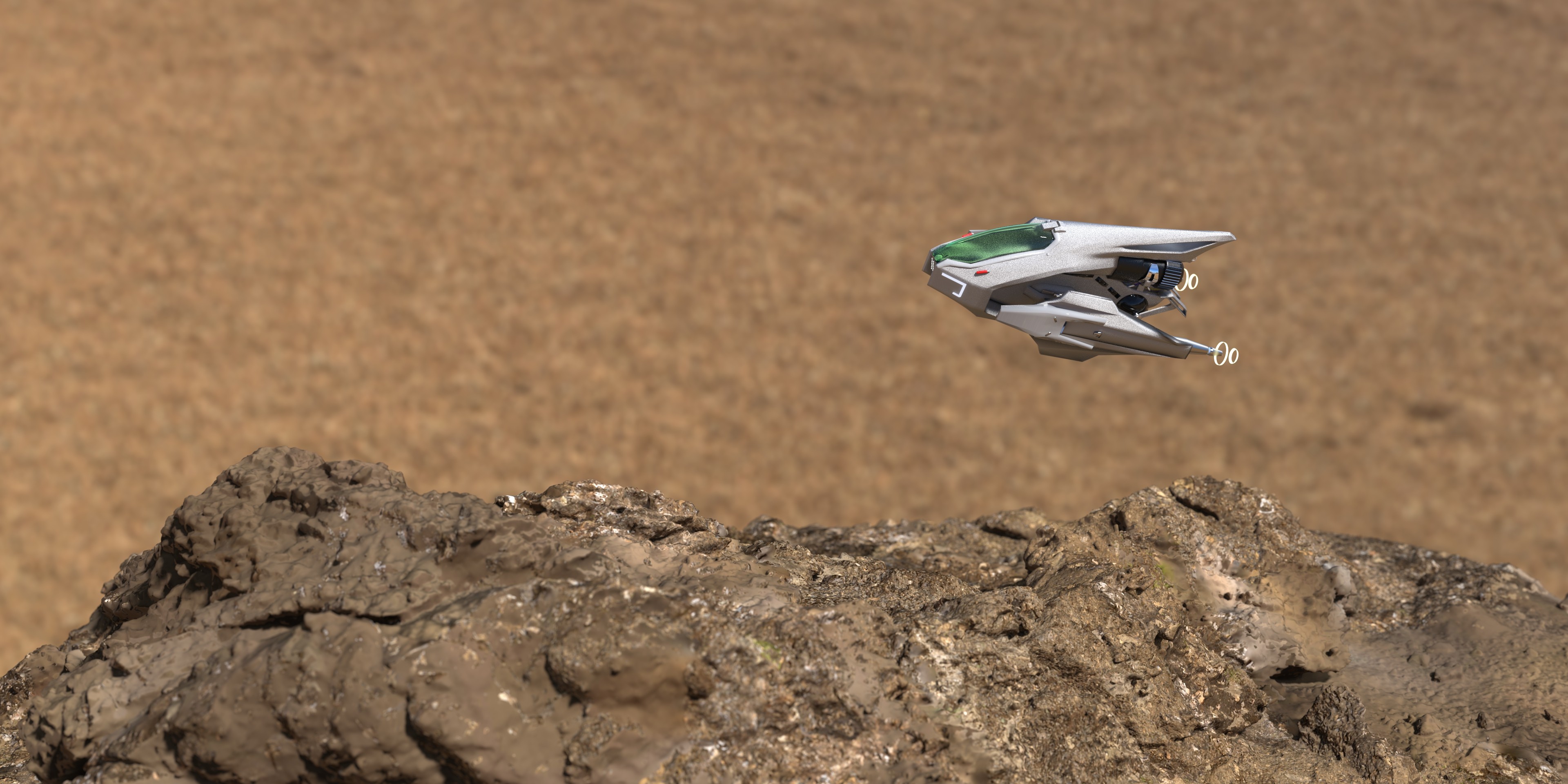 Spaceship Modeled in Gravity Sketch