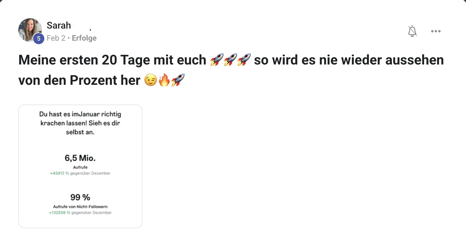 Erfolgsbericht KI Creator Akademie: Sarah erzielt 6,5 Millionen Instagram-Aufrufe in 20 Tagen