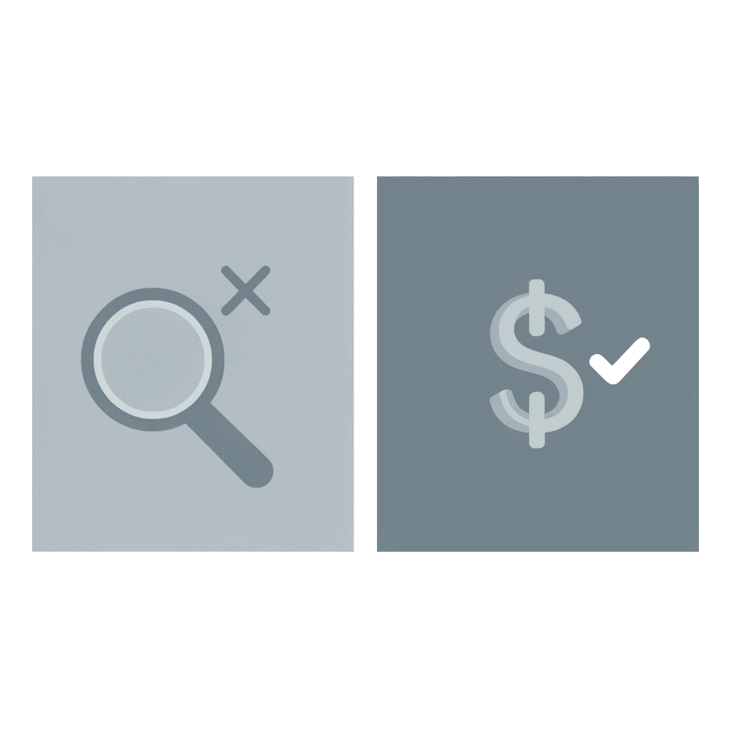 Before and after comparison showing the misconception that U.S. education is unaffordable versus the reality of available financial aid