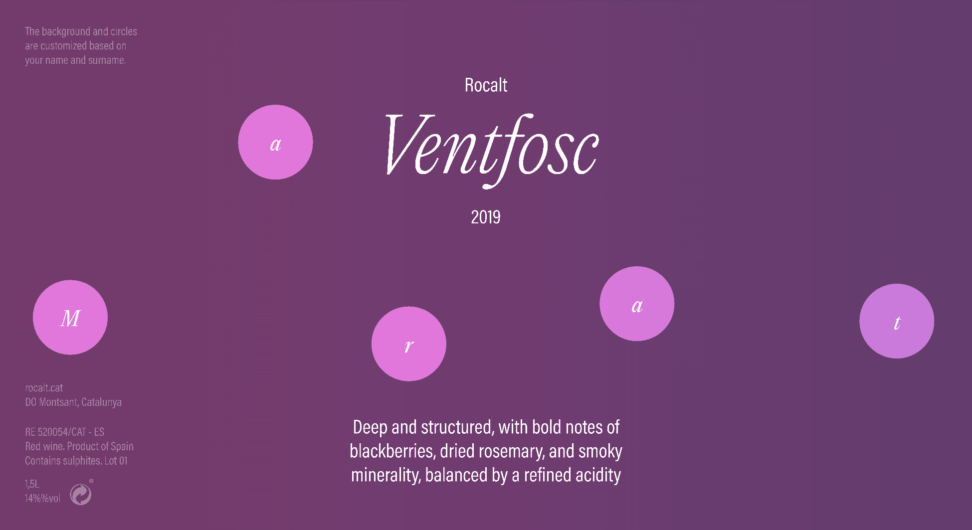 Ventfosc, brand identity and generative wine labels — Núria Gispert — Graphic and web designer