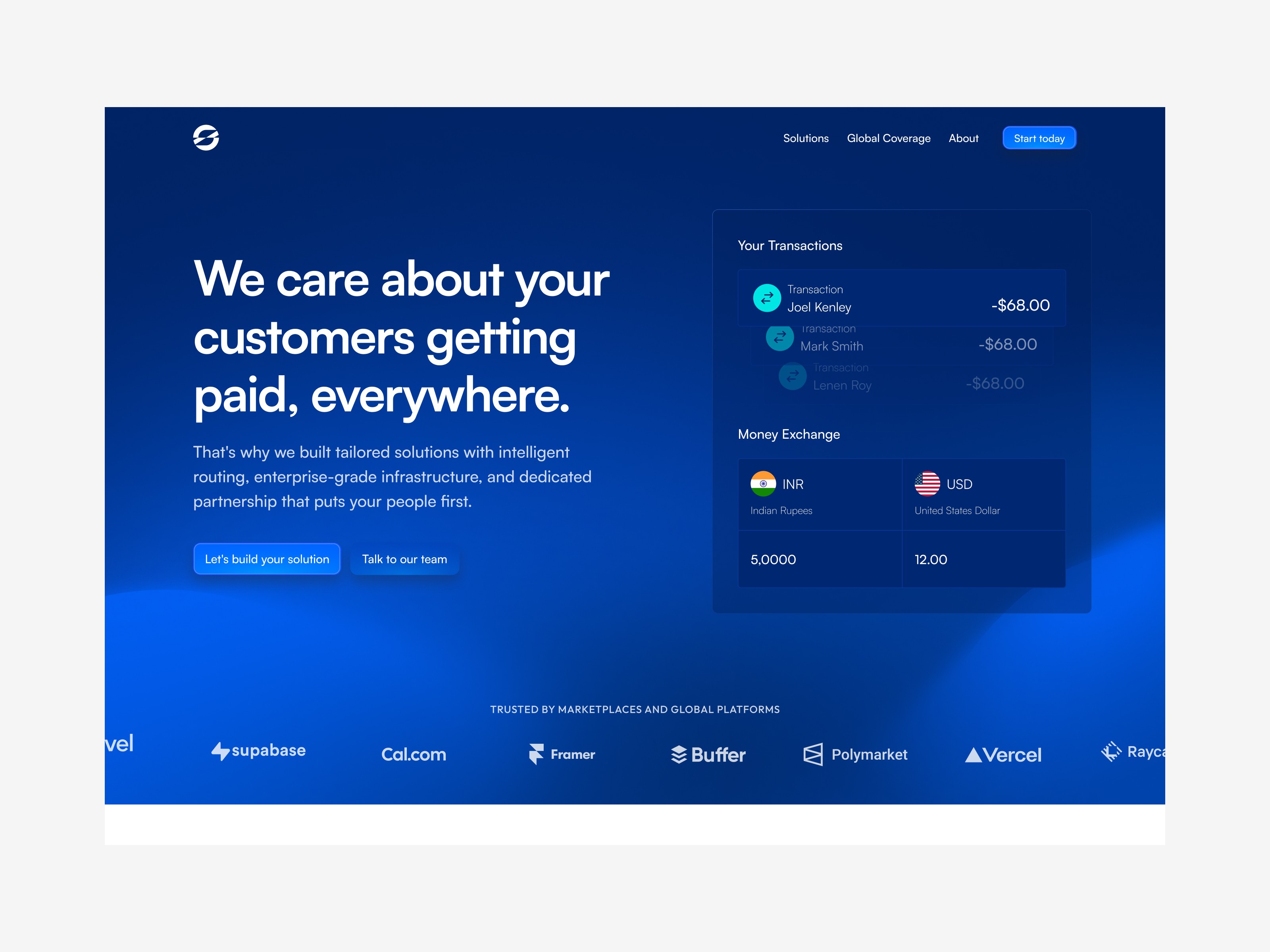 Productivity tool dashboard – project management app dark interface