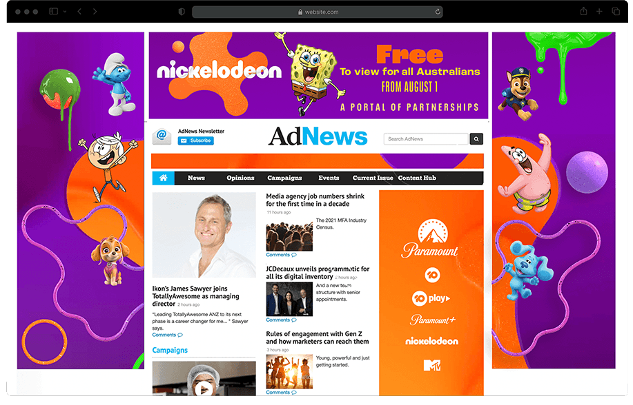 Nickelodeon Takeover design
