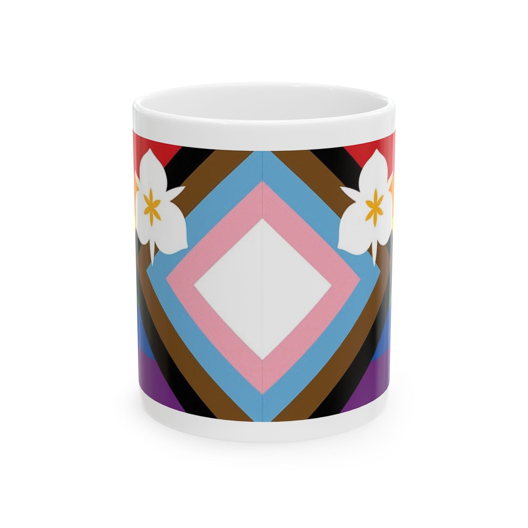 Gay Pride Flag Mug – 11oz Ceramic Coffee Cup with LGBTQ+ Rainbow Design - Salt Lake Pride Flags