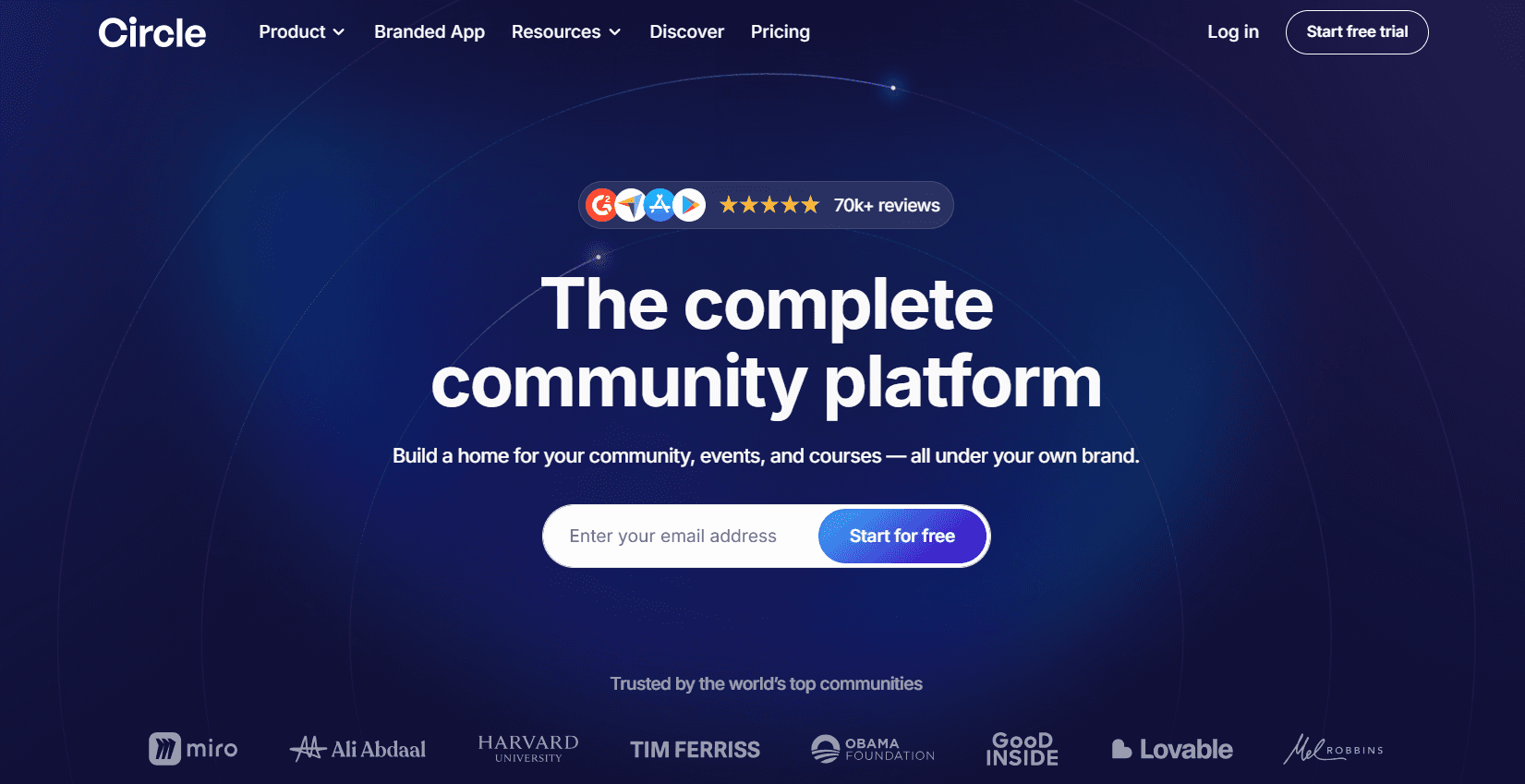 circle homepage screenshot