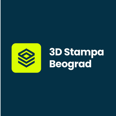 3d stampa beograd logo na tamnoj povrsini