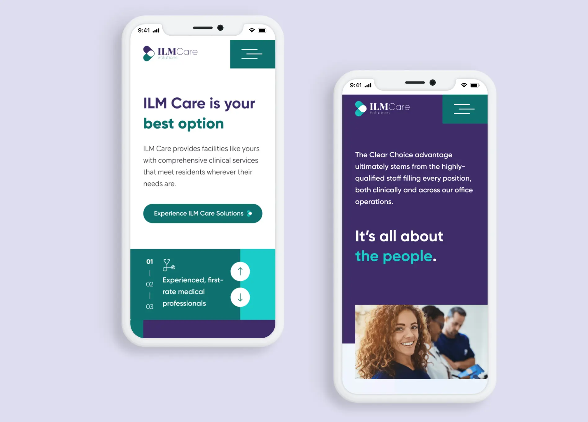 ILM Care Website Mobile Screens