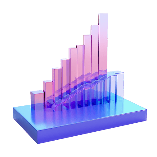 Graphic of performance chart growing