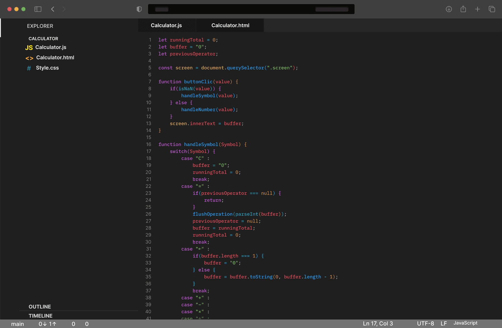 Exemple de code dans VSCode pour développement d'application personnalisée