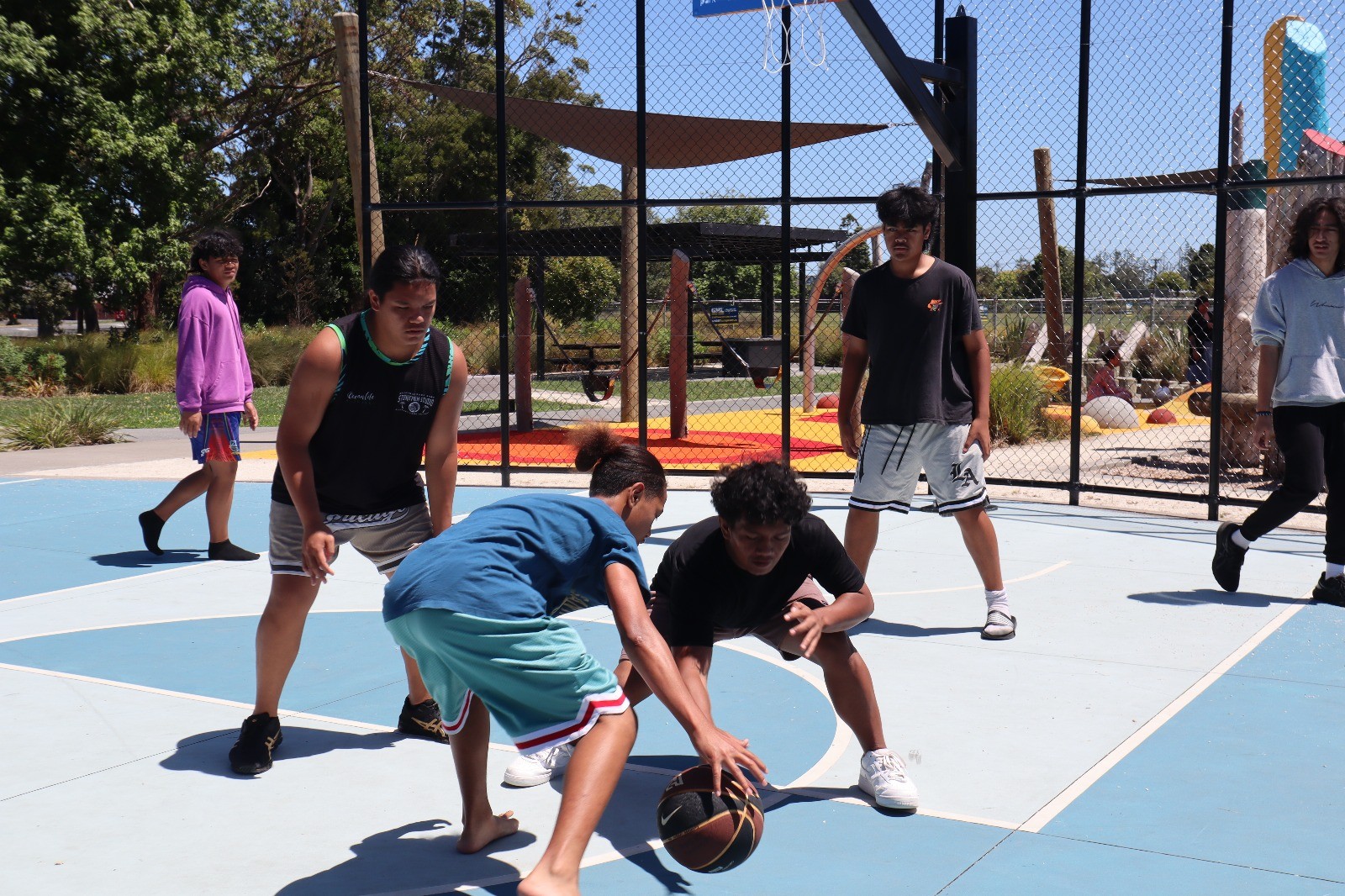 Kids Playing Basketball