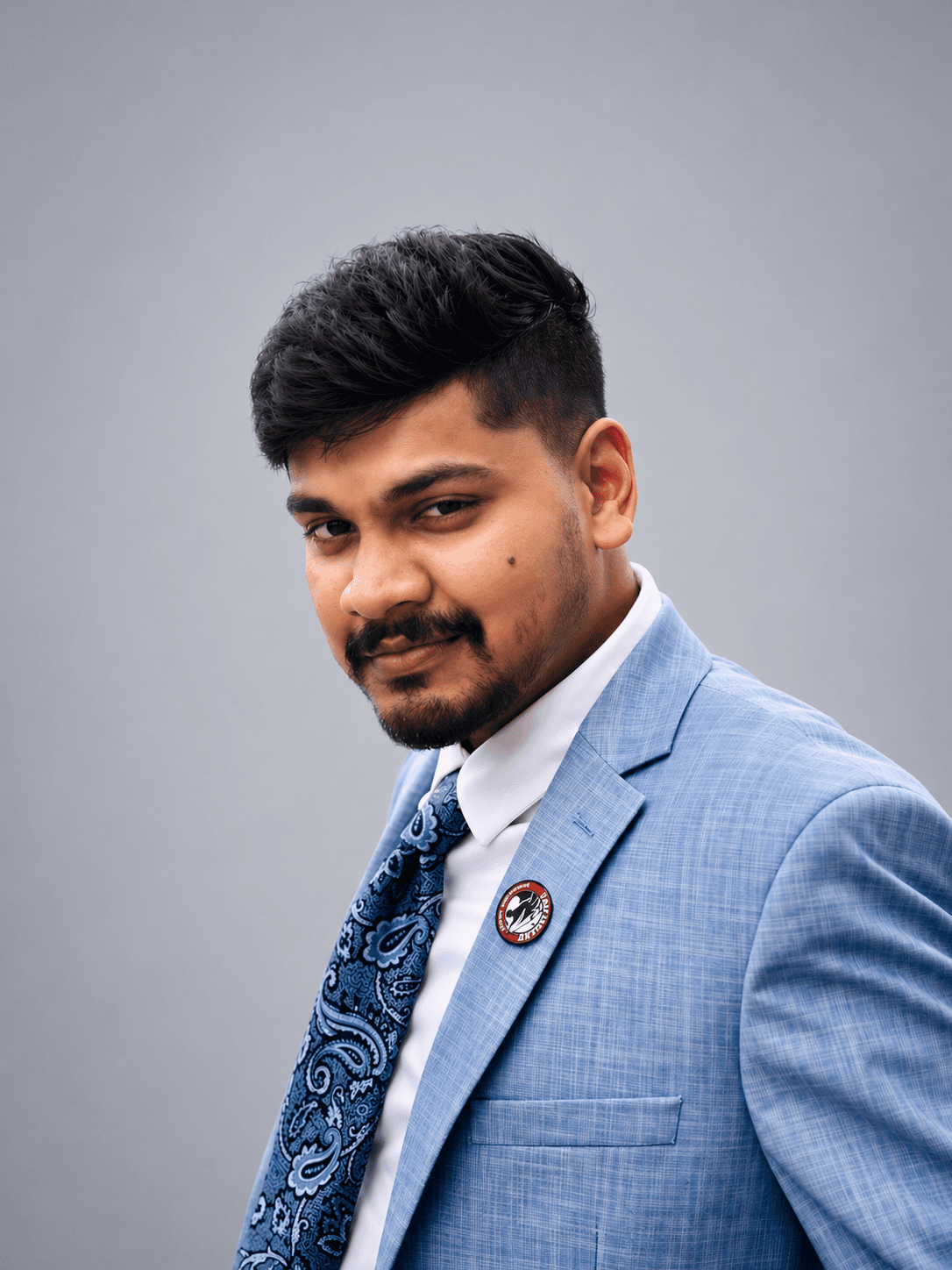 Portrait of portfolio creator – front view