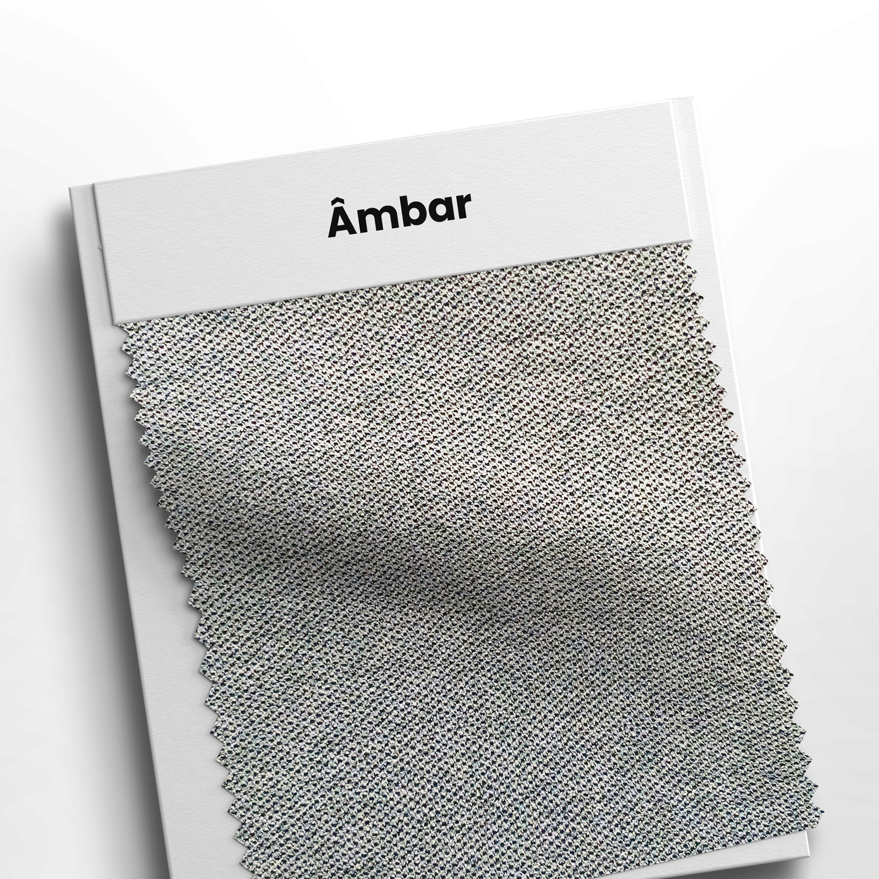 mostruário com tecido âmbar cor 44