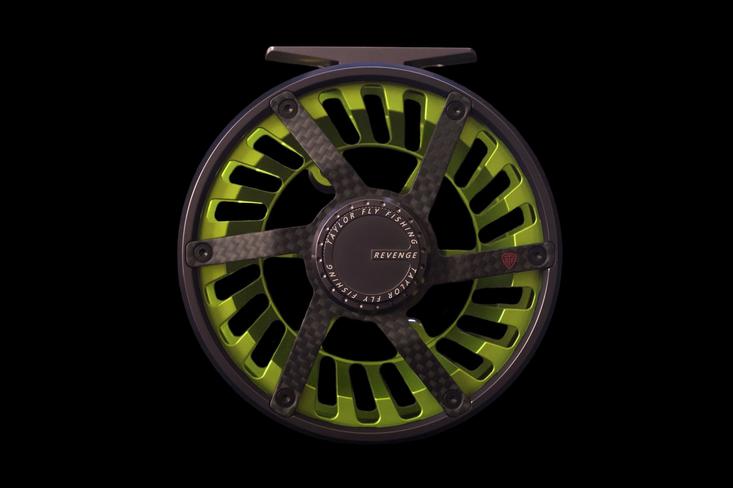 Taylor revenge fly fishing reel olive