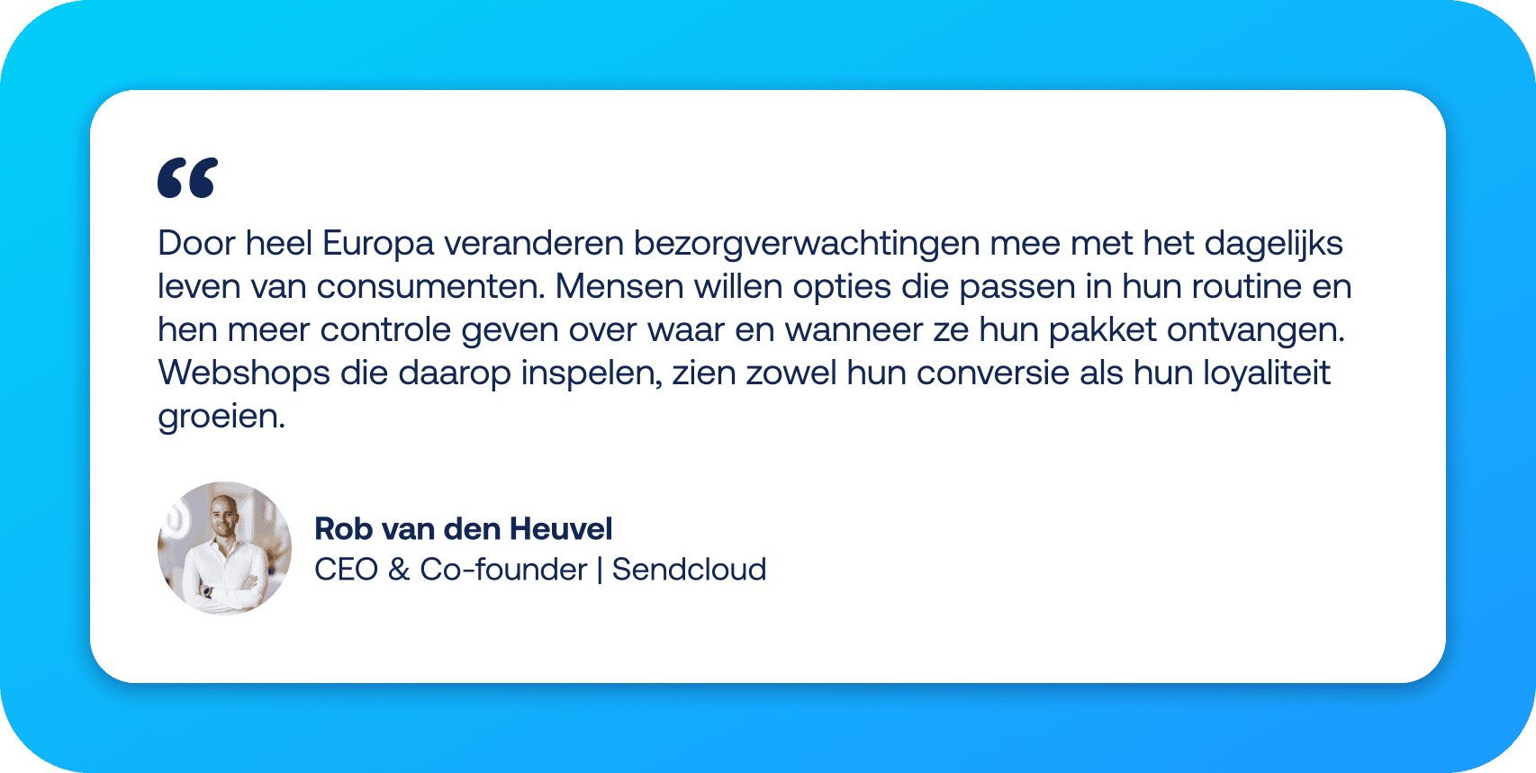 Rob van den Heuvel, CEO & Co‑founder van Sendcloud: Out-of-home bezorging wordt nieuwe standaard