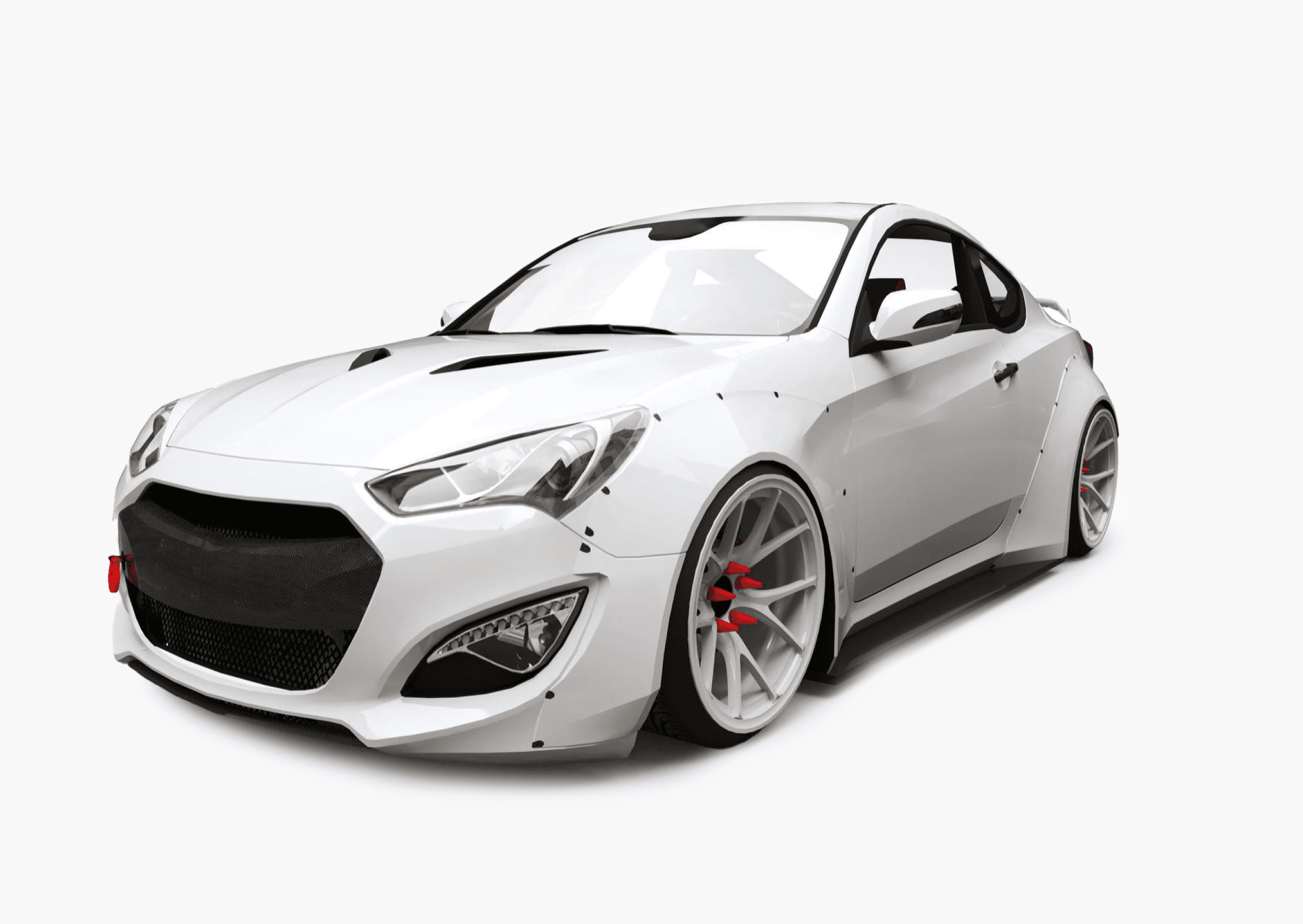 a white car