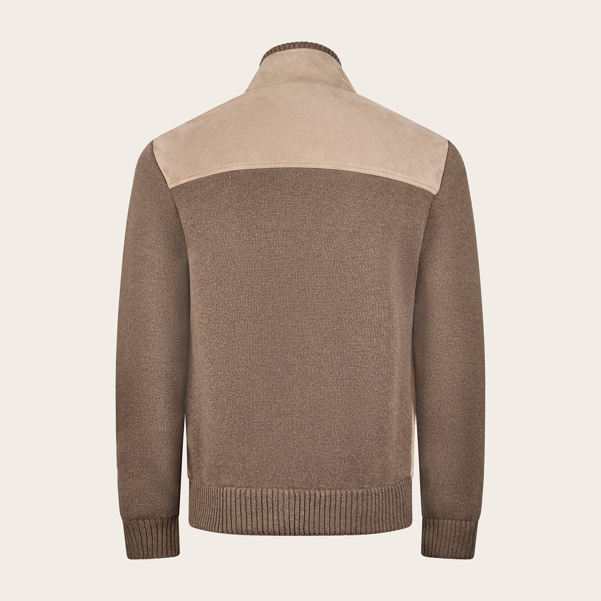 Knitted Bomber with Leather insert - Mandelli UK