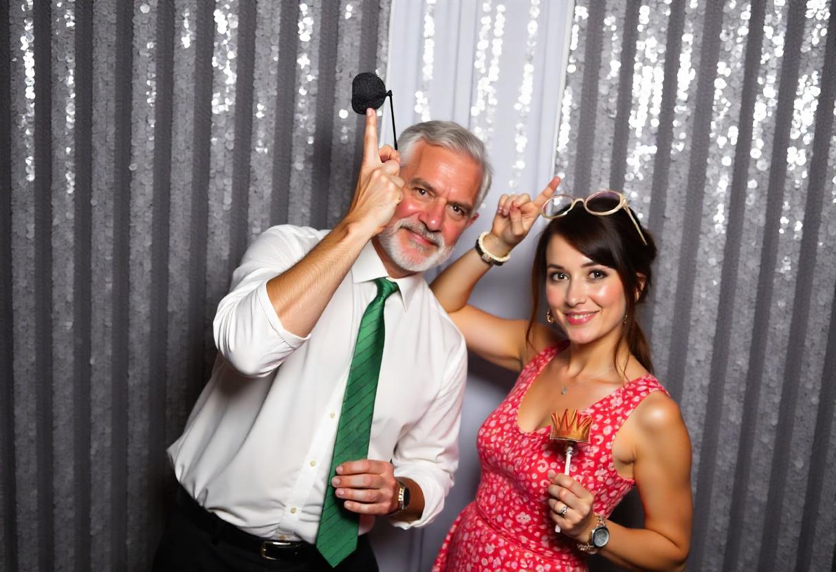 NYE celebration in a photo booth