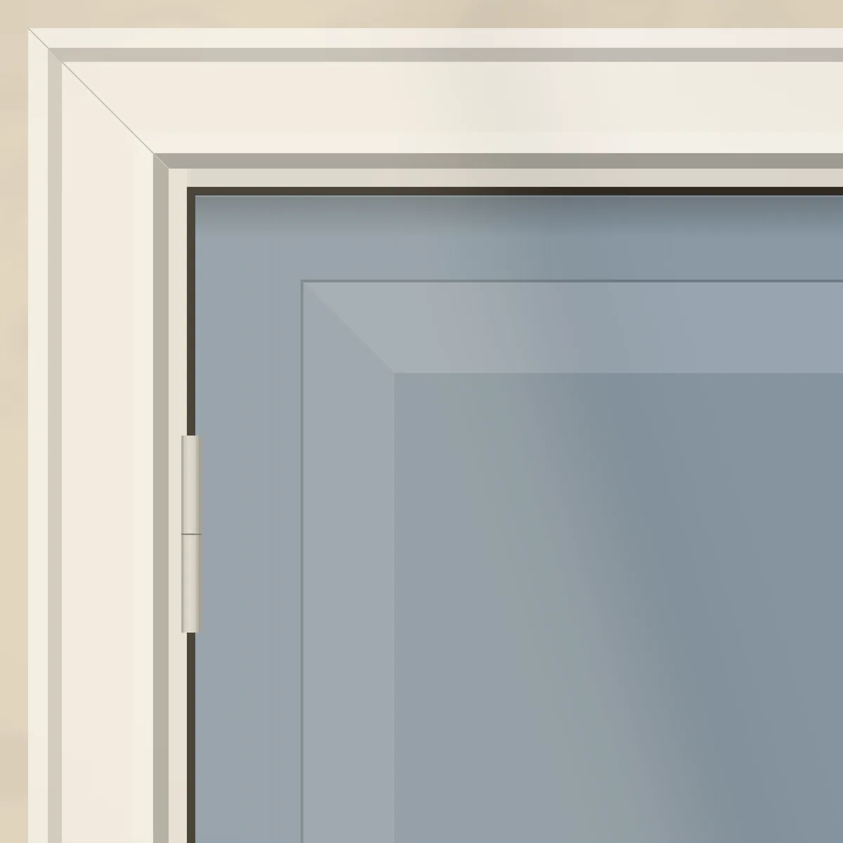 Even gap along the top of a closed door