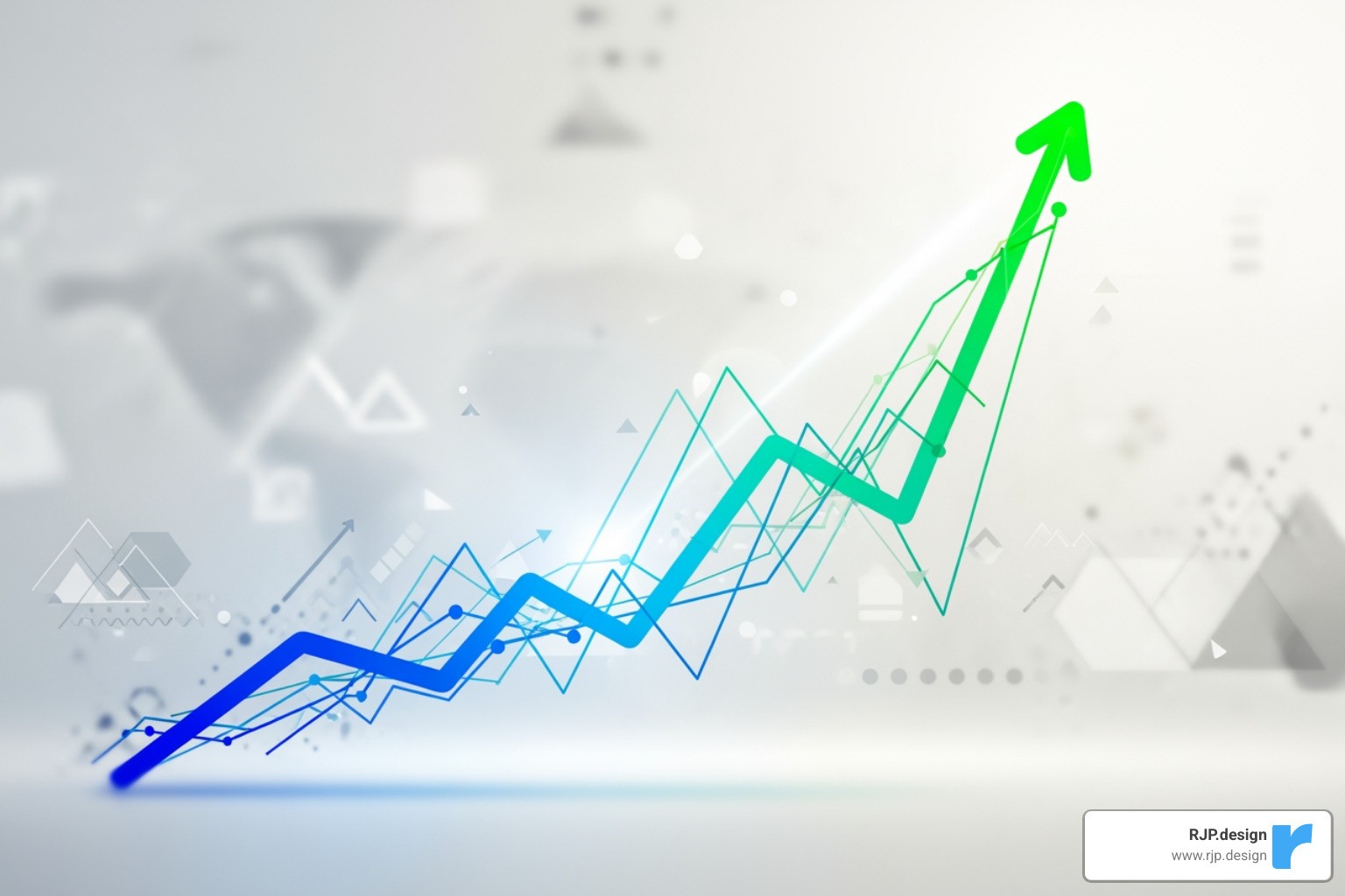 graph showing an upward trend in website conversions and user engagement post-redesign - WordPress website redesign services