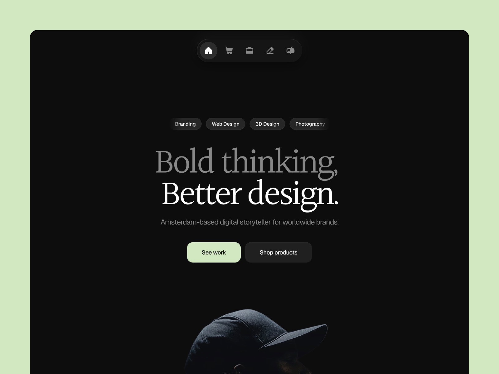Refined Portfolio Website Template Homepage