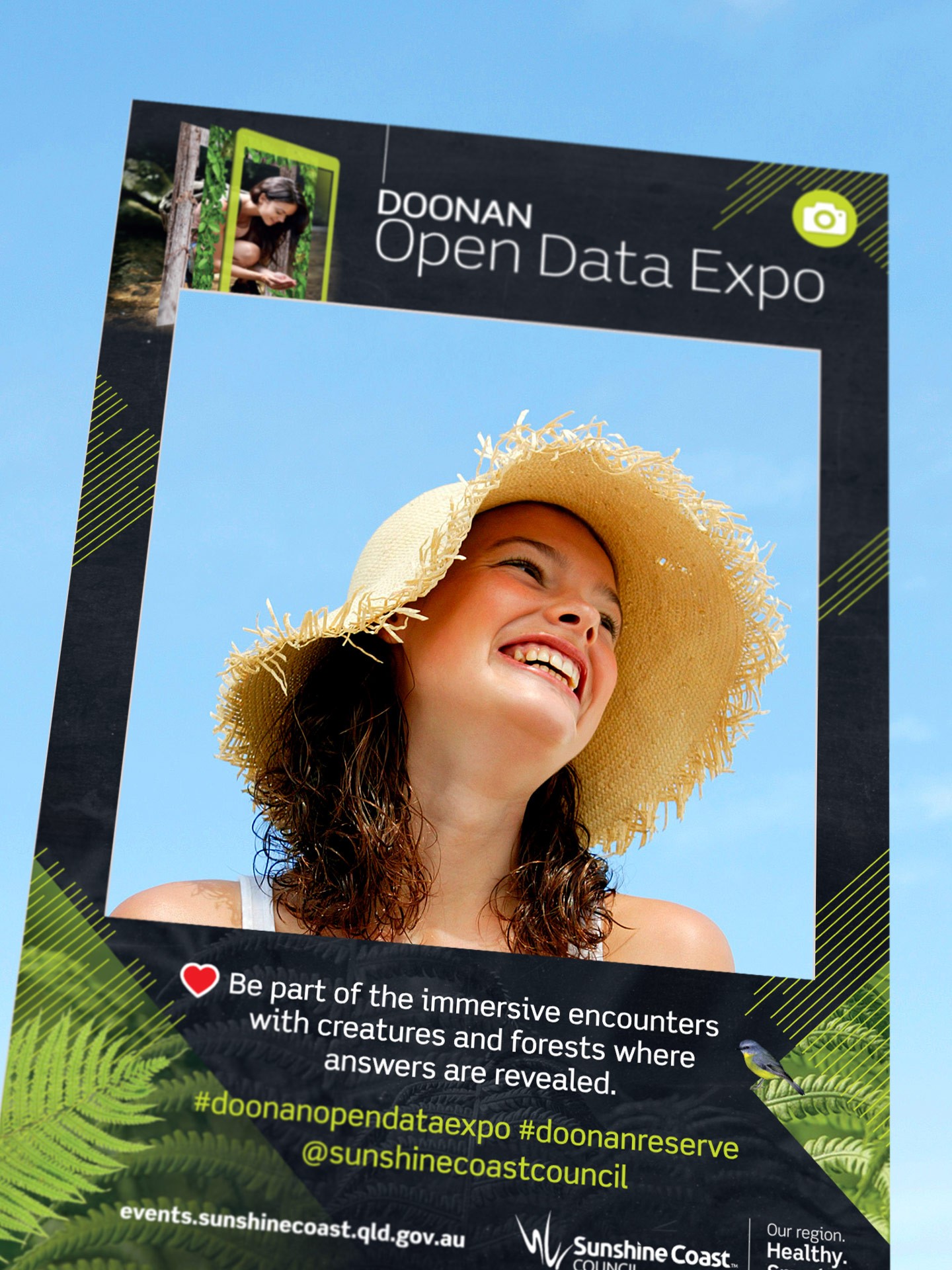 DODE selfie instagram frame used during the environmental expo event