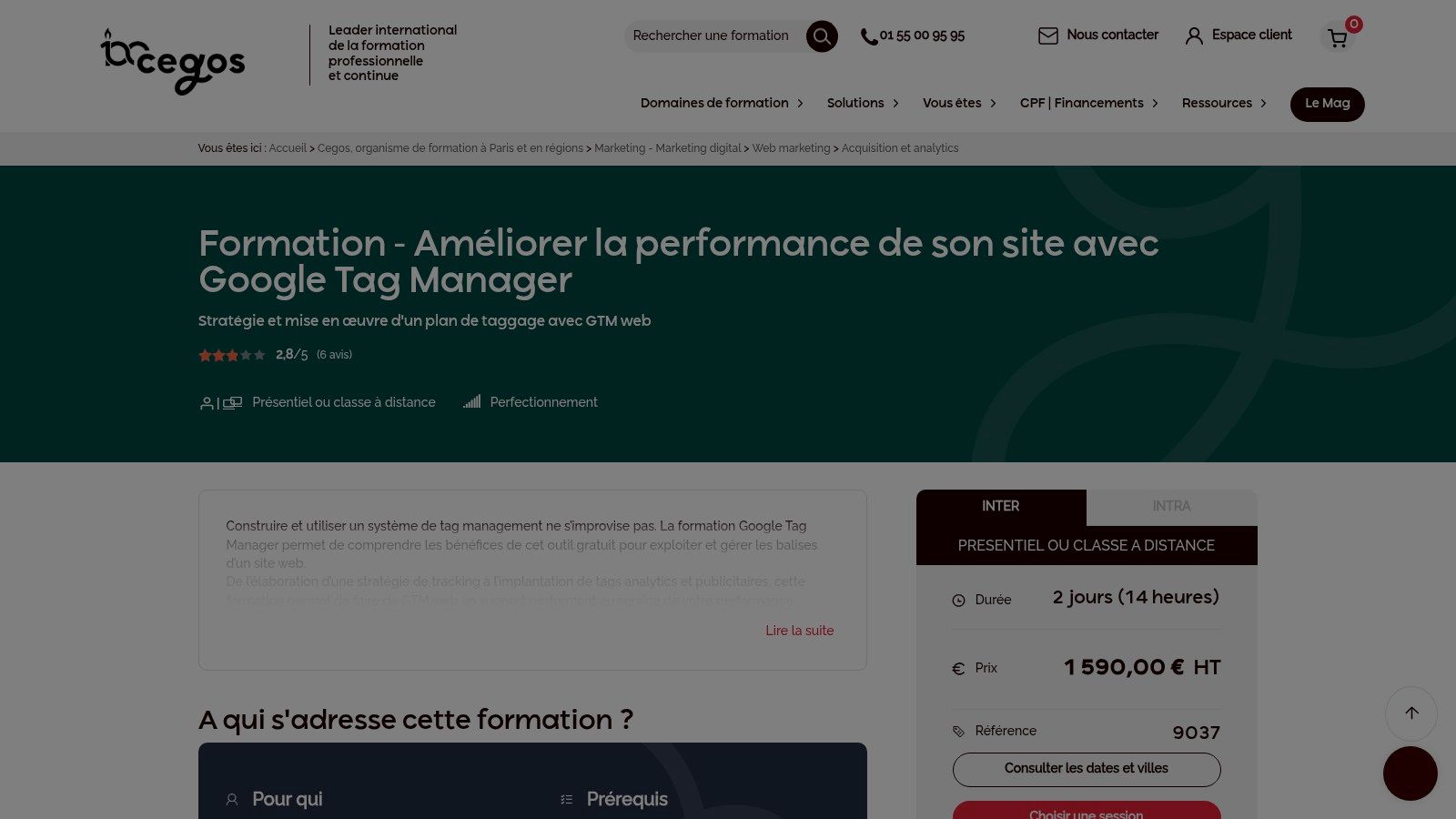 Cegos : La formation stratégique sur deux jours