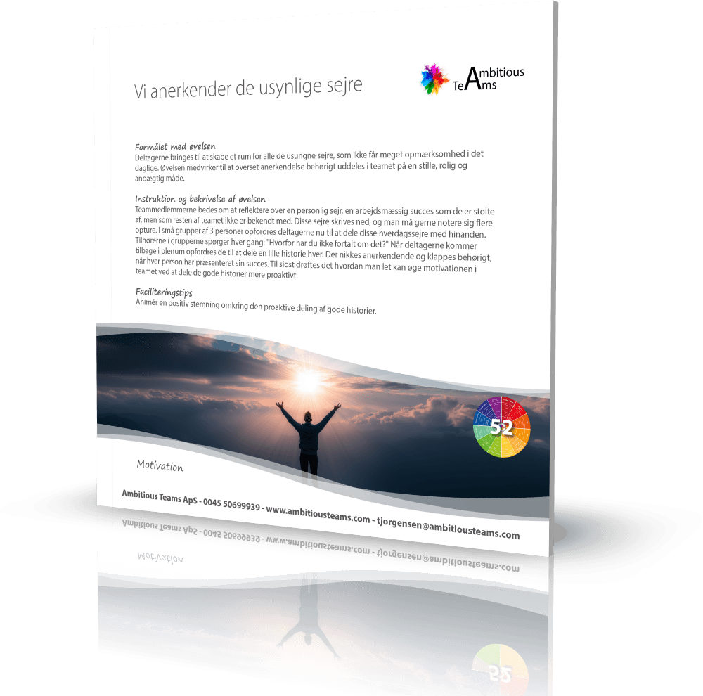 Vi booster os selv til at blive et high performing team - miniworkshop 52.